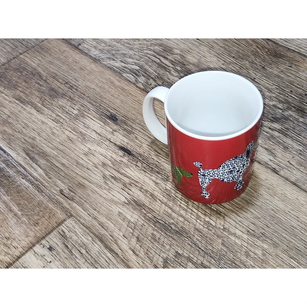 Vintage West Elm Dog Cat Lover Rescue Mug ASPCA Coffee Cup Art Poodle Lab 12 oz